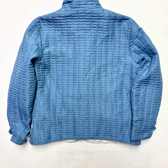 Vintage Women’s Light Blue Quilted Stand-Collar Puffer Jacket - Picture 8 of 9